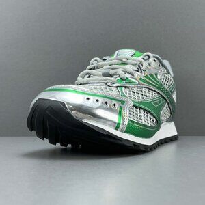 Bottega Veneta Orbit Sneaker lace-up Silver&Green